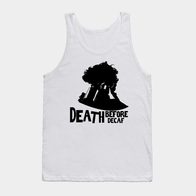 DEATH BEFORE DECAF MYSTERIOUS GUY Tank Top by NICHE&NICHE